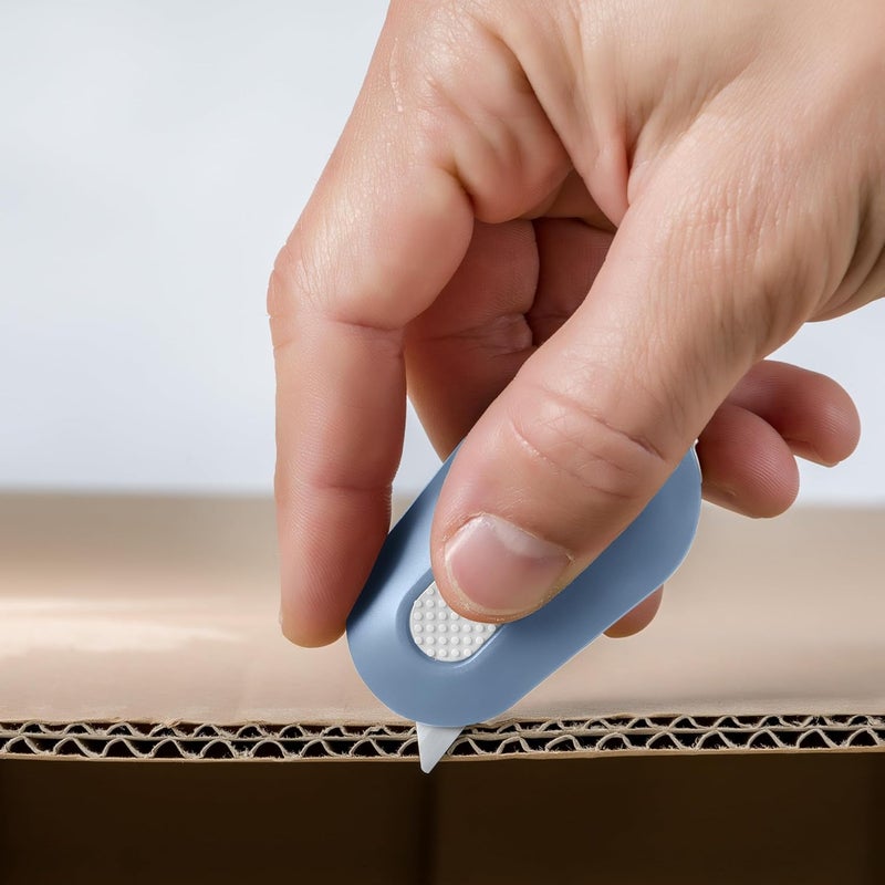 Slice Mini Box Cutter | Manual Retracting | Safe Ceramic Box Cutter Lasting 11x Longer than Metal | Box Opener | 1 Pack | Sky - Image 5